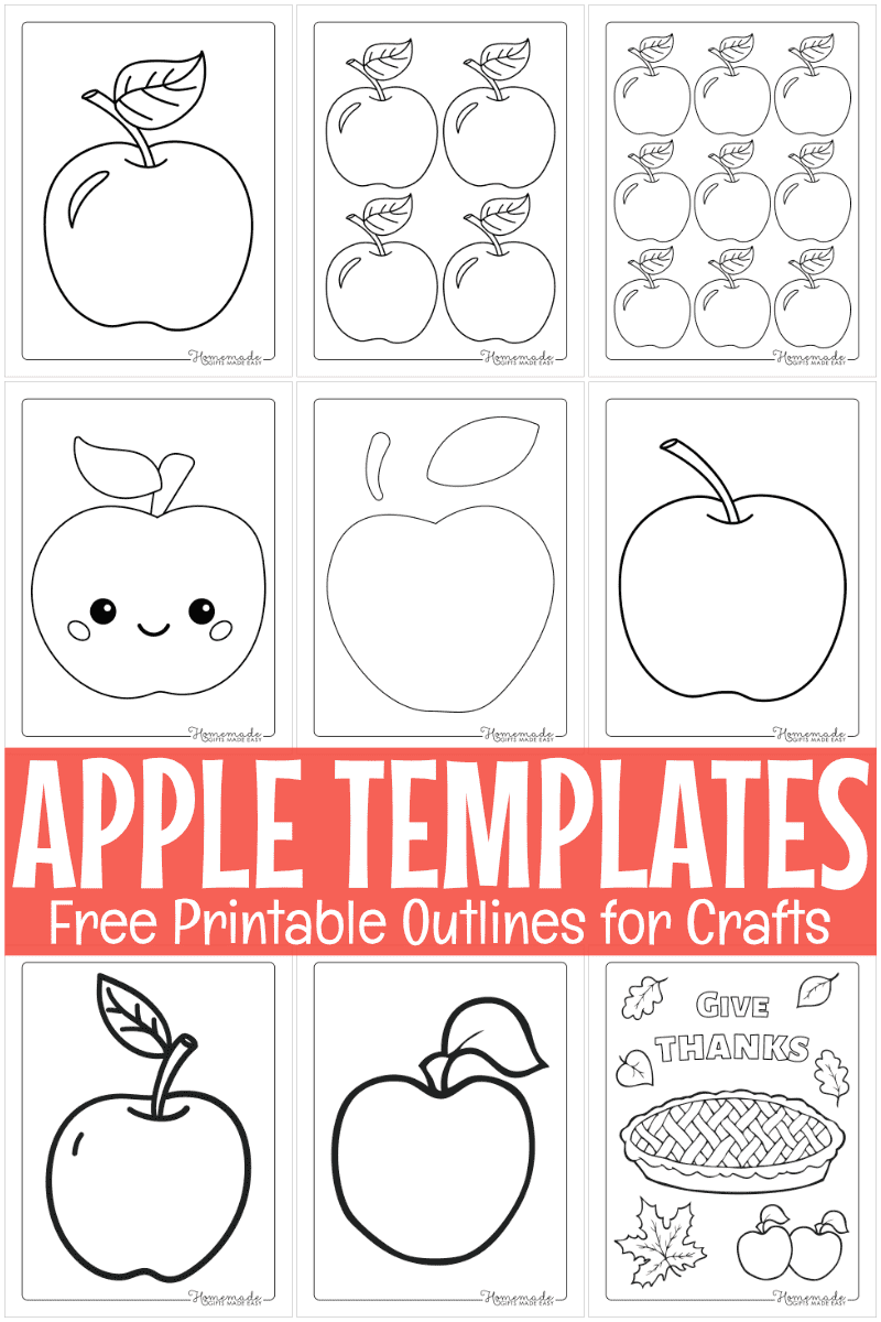 free apple coloring pages for preschoolers