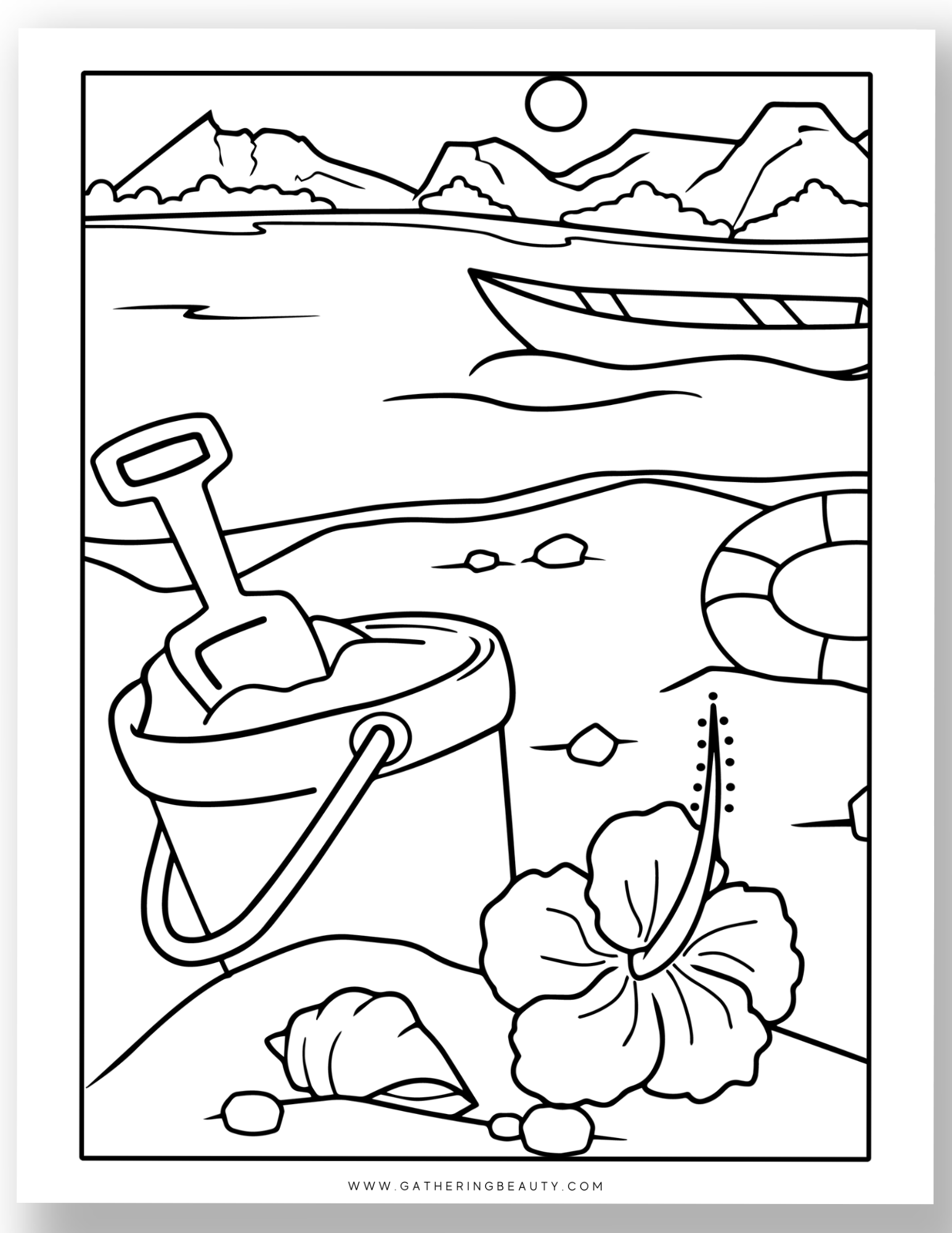 preschool coloring pages summer