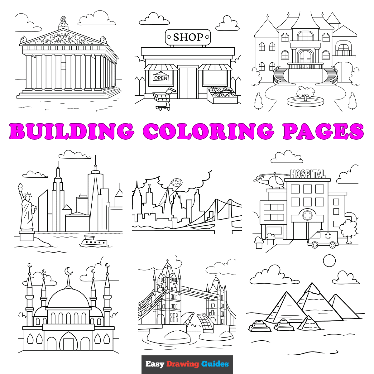Free Printable Building Coloring Pages For Kids