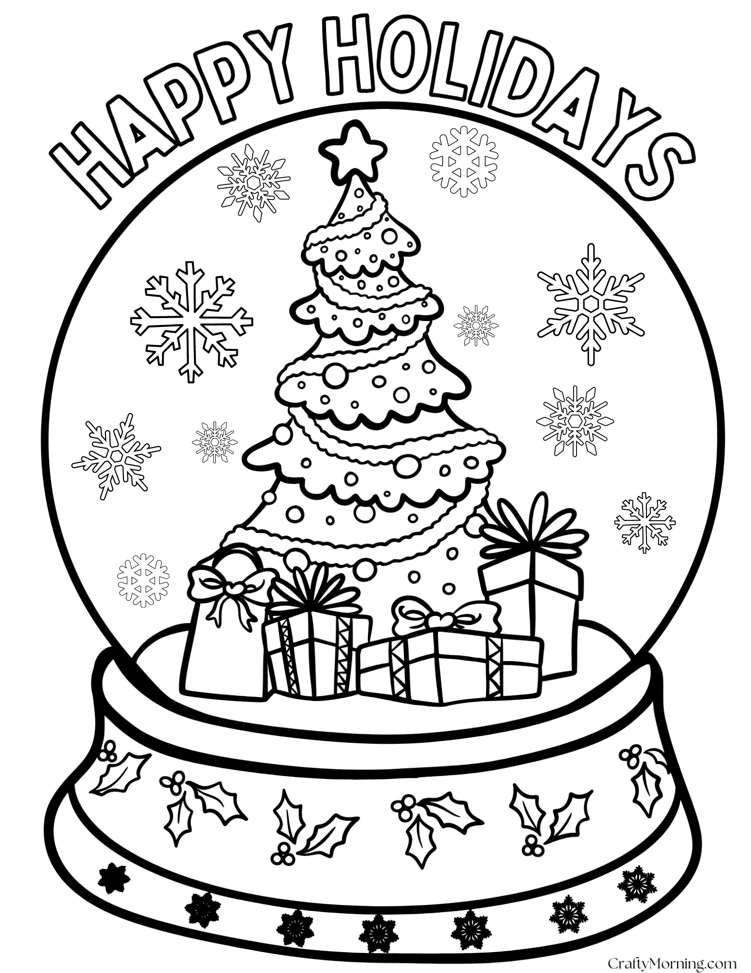 Free Printable Christmas Coloring Pages Crafty Morning