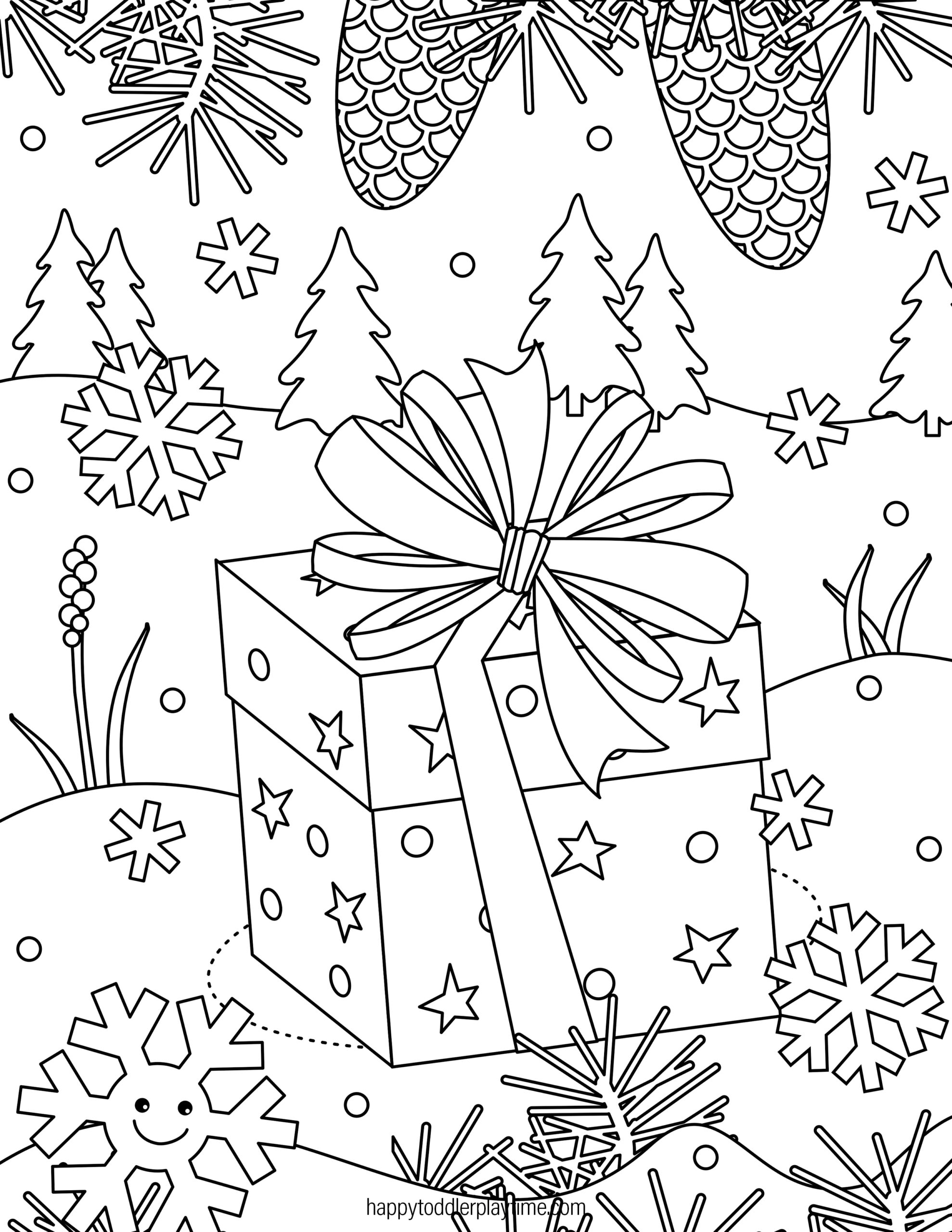 Free Printable Christmas Coloring Pages Happy Toddler Playtime