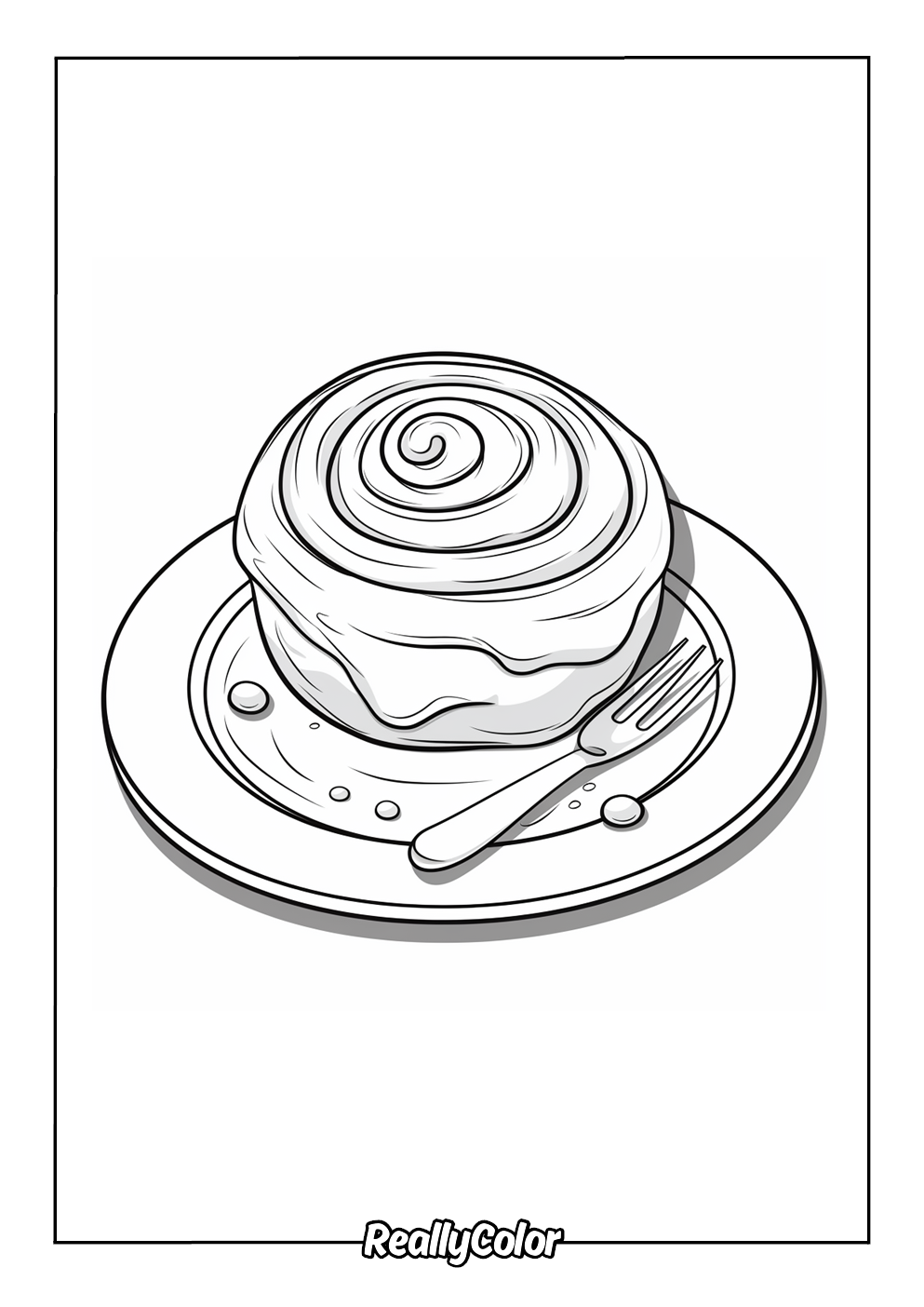 Free Printable Cinnamon Roll Coloring Pages