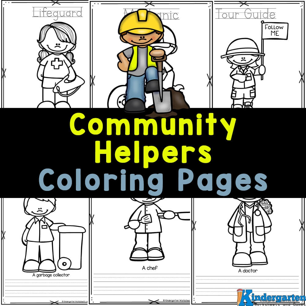 FREE Printable Community Helpers Coloring Pages