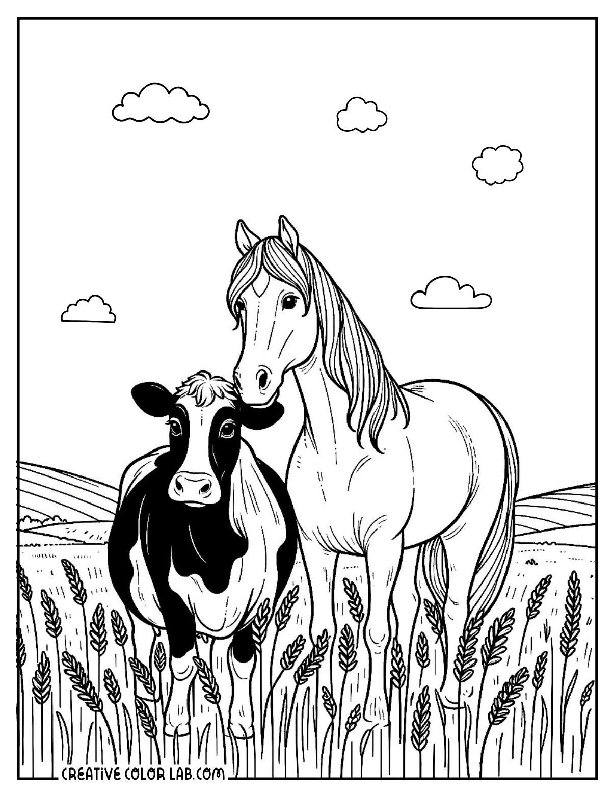Free Printable Cow Coloring Pages