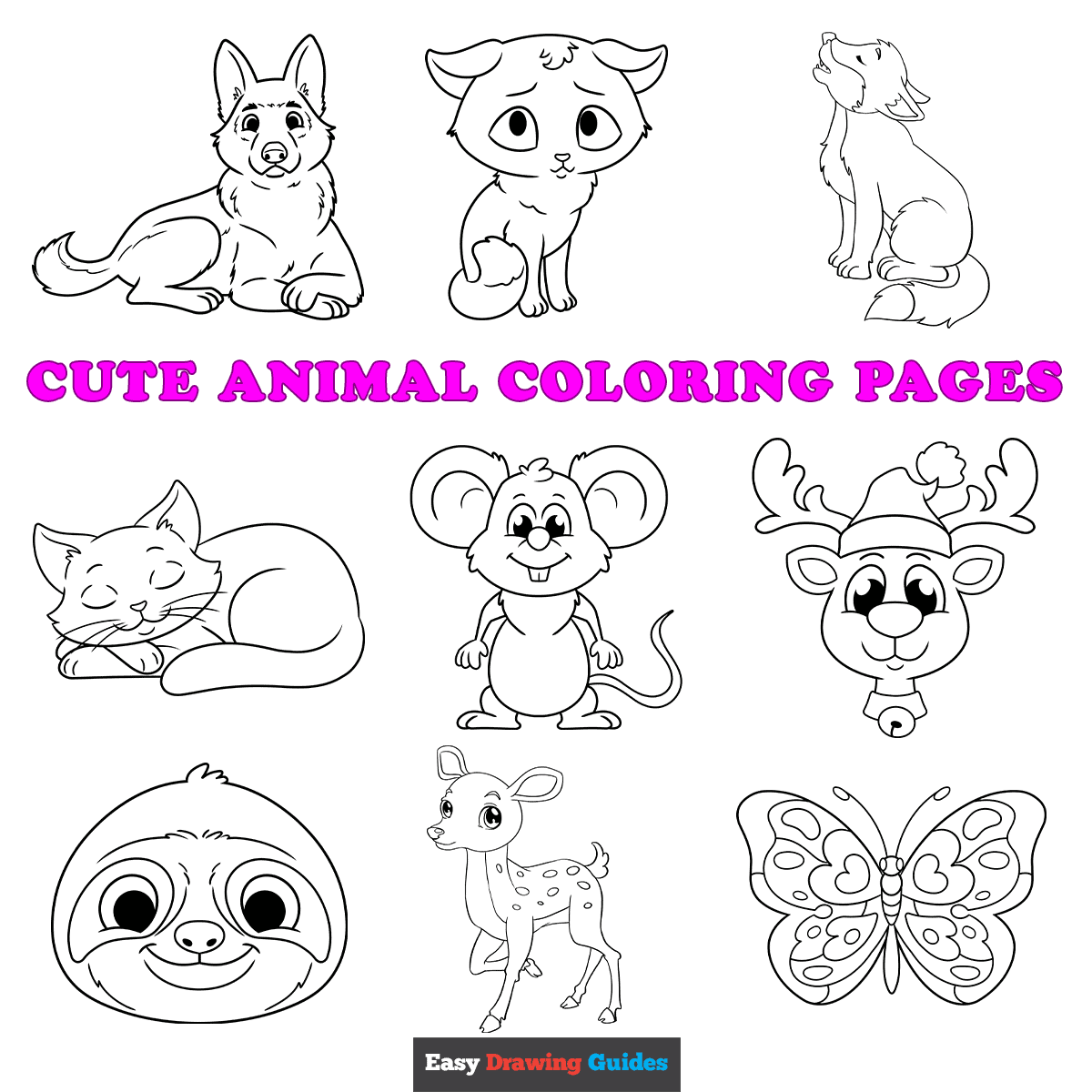 Free Printable Cute Animal Coloring Pages For Kids