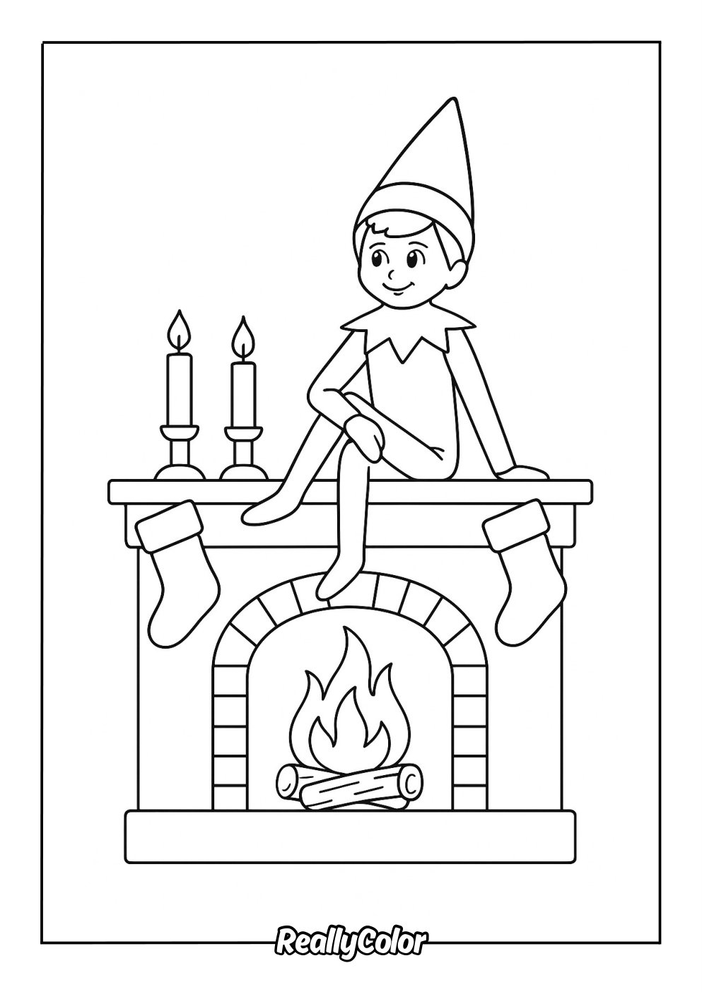 elf on the shelf coloring pages