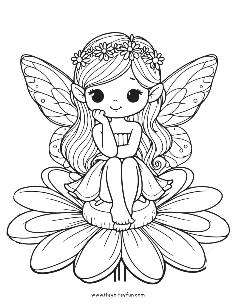 fairy printables coloring pages