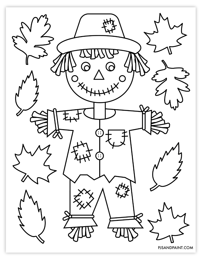 fall coloring page for preschool