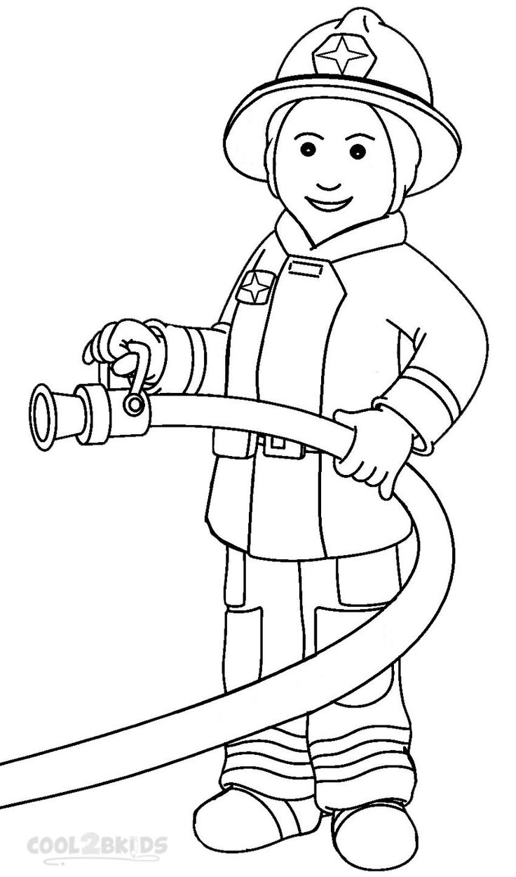Free Printable Fireman Coloring Pages