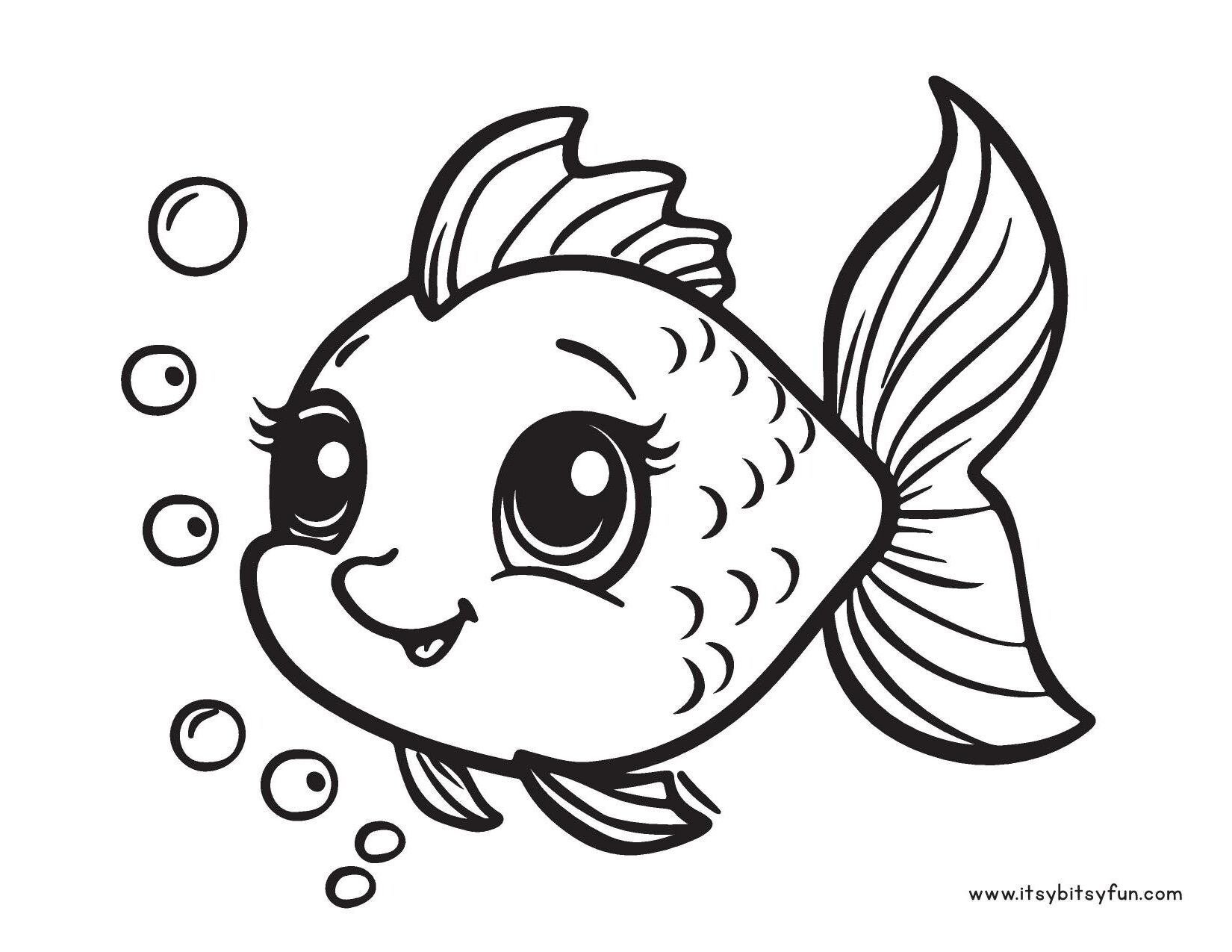 Free Printable Fish Coloring Pages For Kids Itsy Bitsy Fun