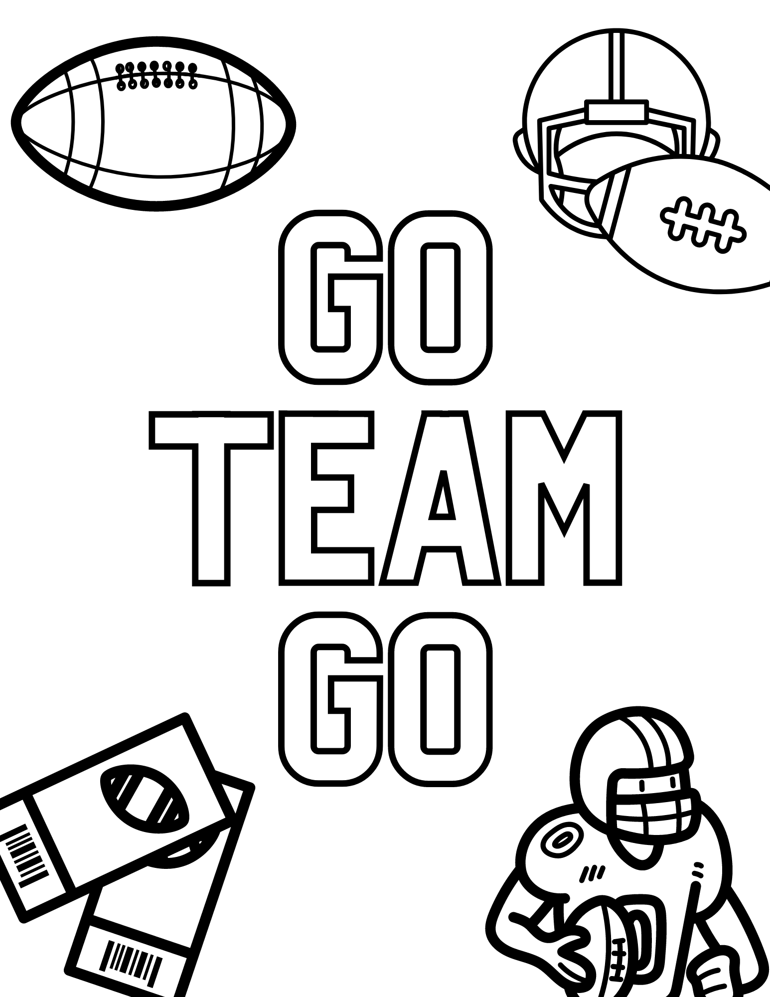 football coloring page