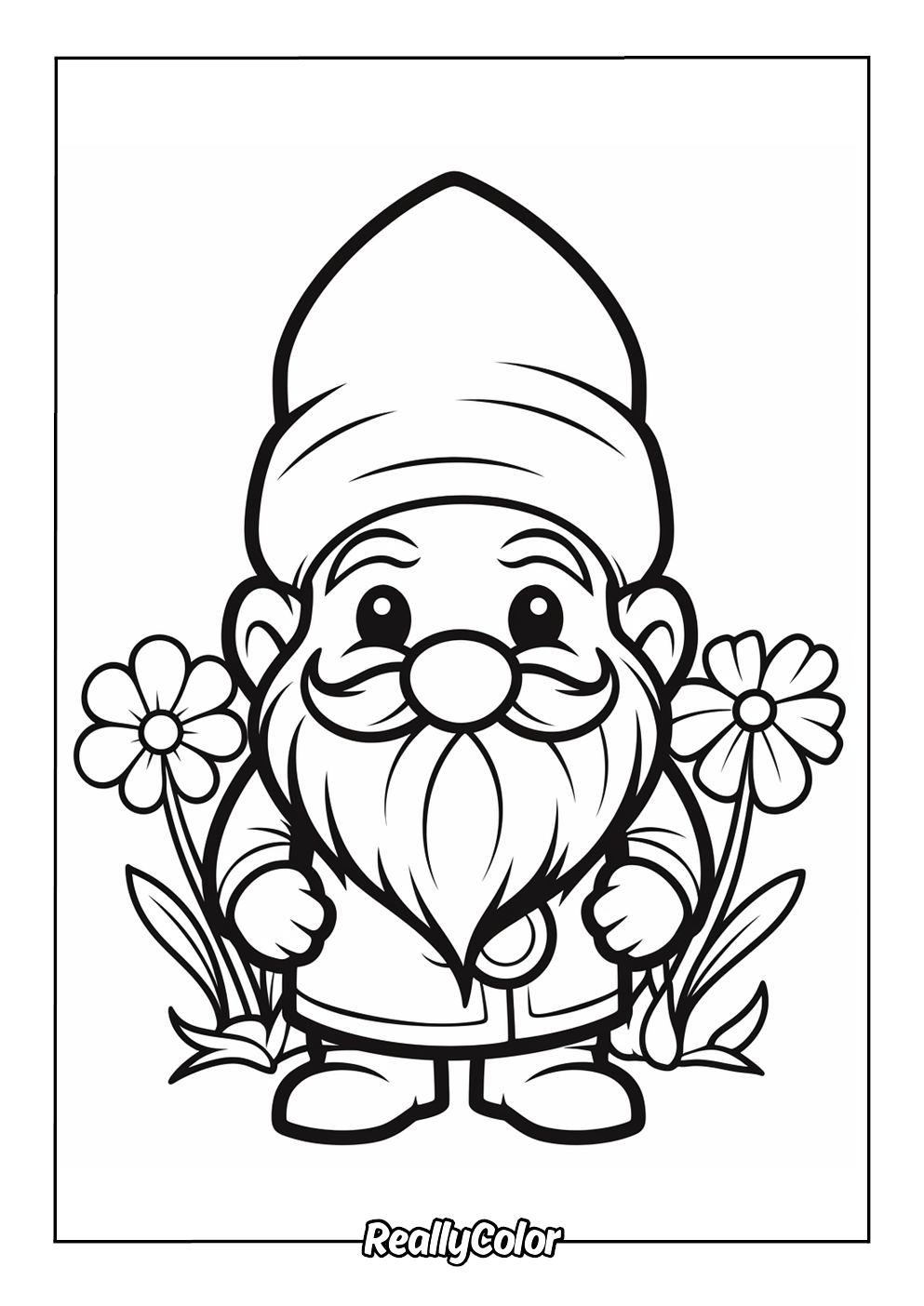 gnome coloring pages