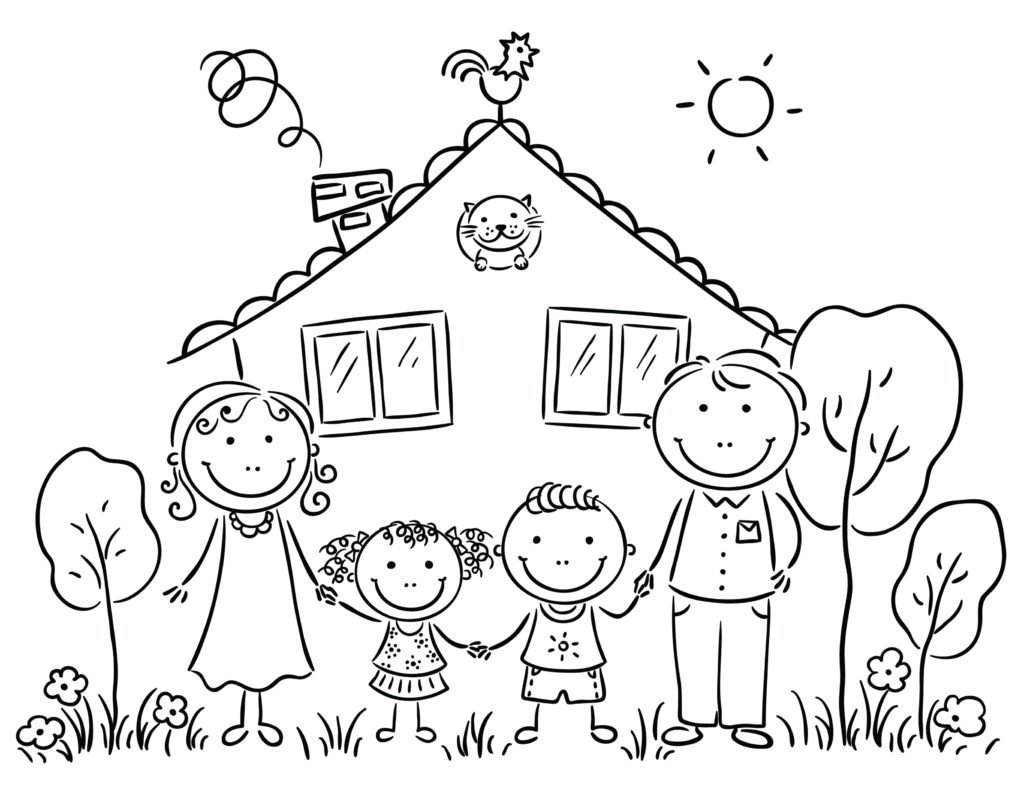 Free Printable Happy Family Coloring Pages For Kids