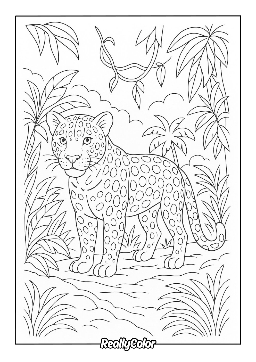 Free Printable Jaguar Coloring Pages