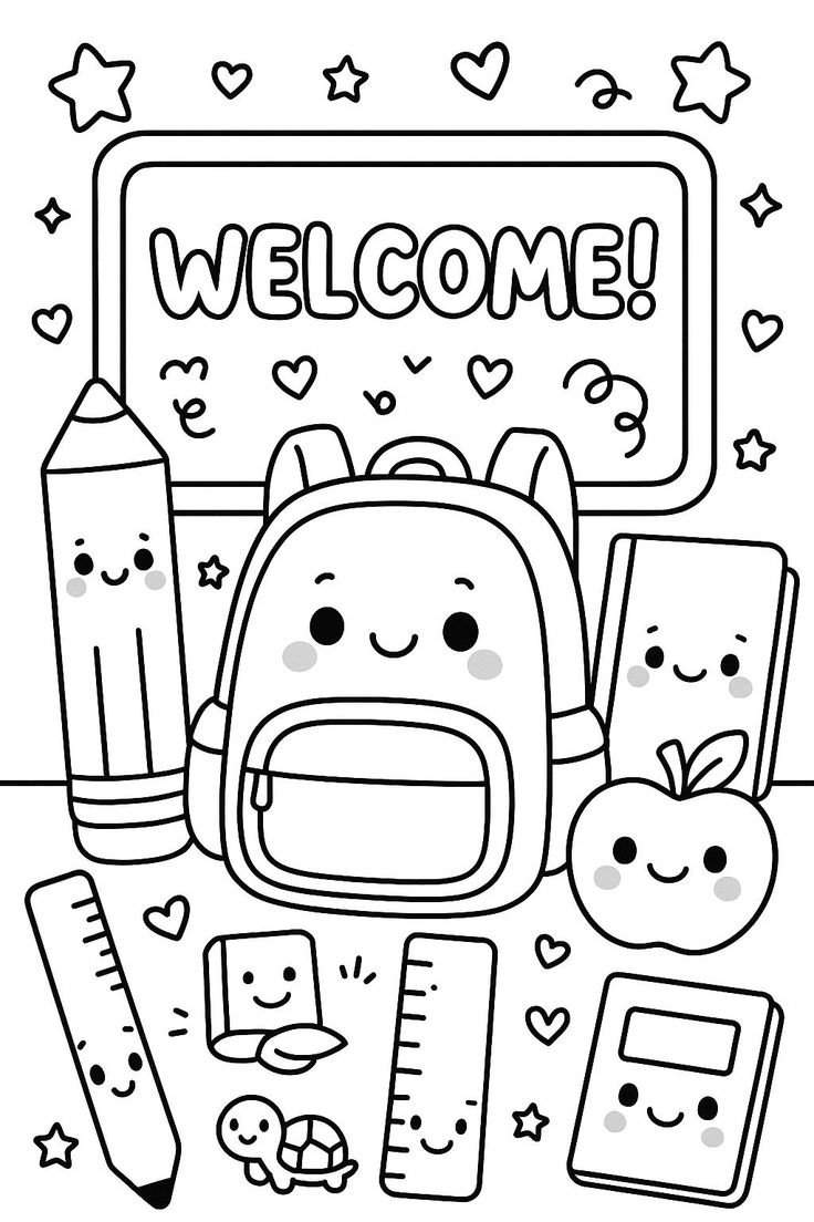 FREE Printable Kawaii Coloring Page For Kids