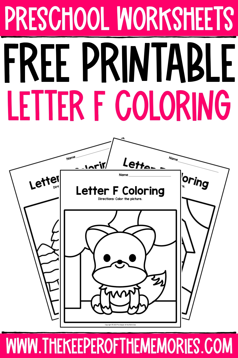 Free Printable Letter F Coloring Pages The Keeper Of The Memories