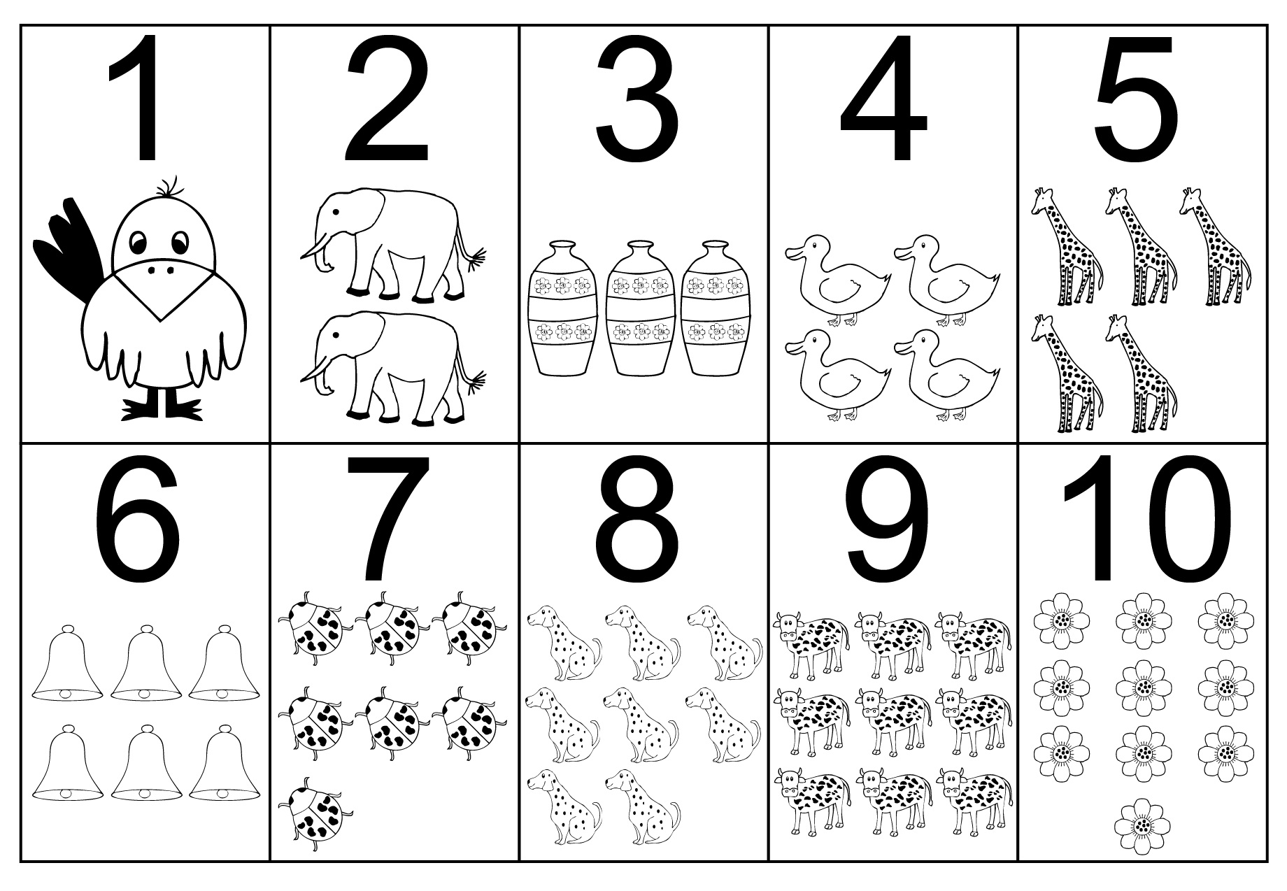 preschool number coloring pages
