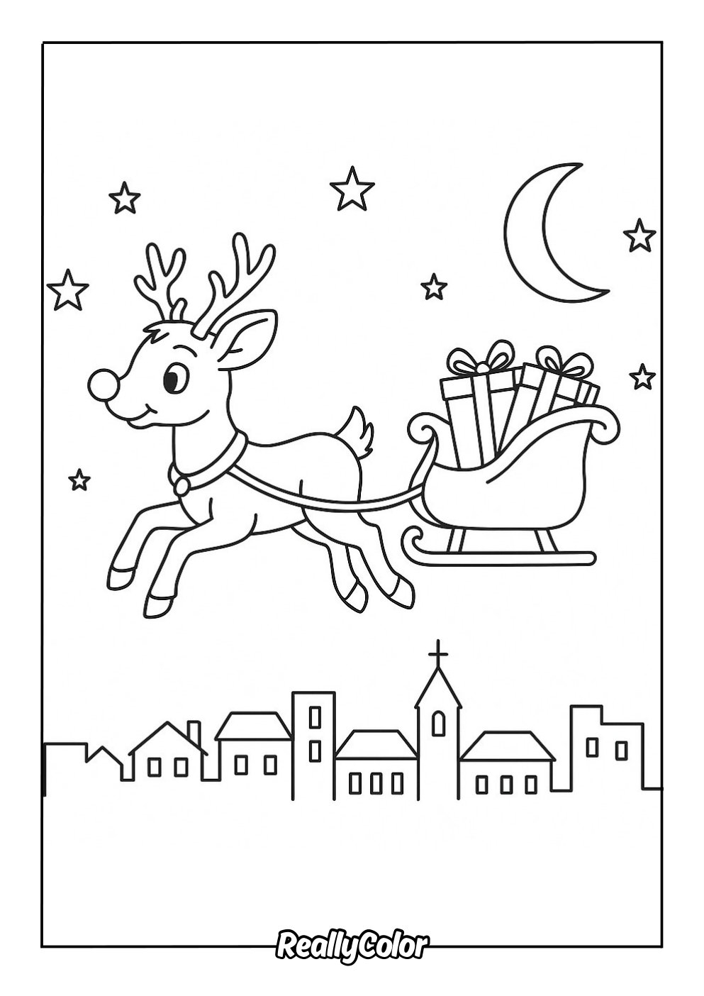 Free Printable Rudolph Coloring Pages