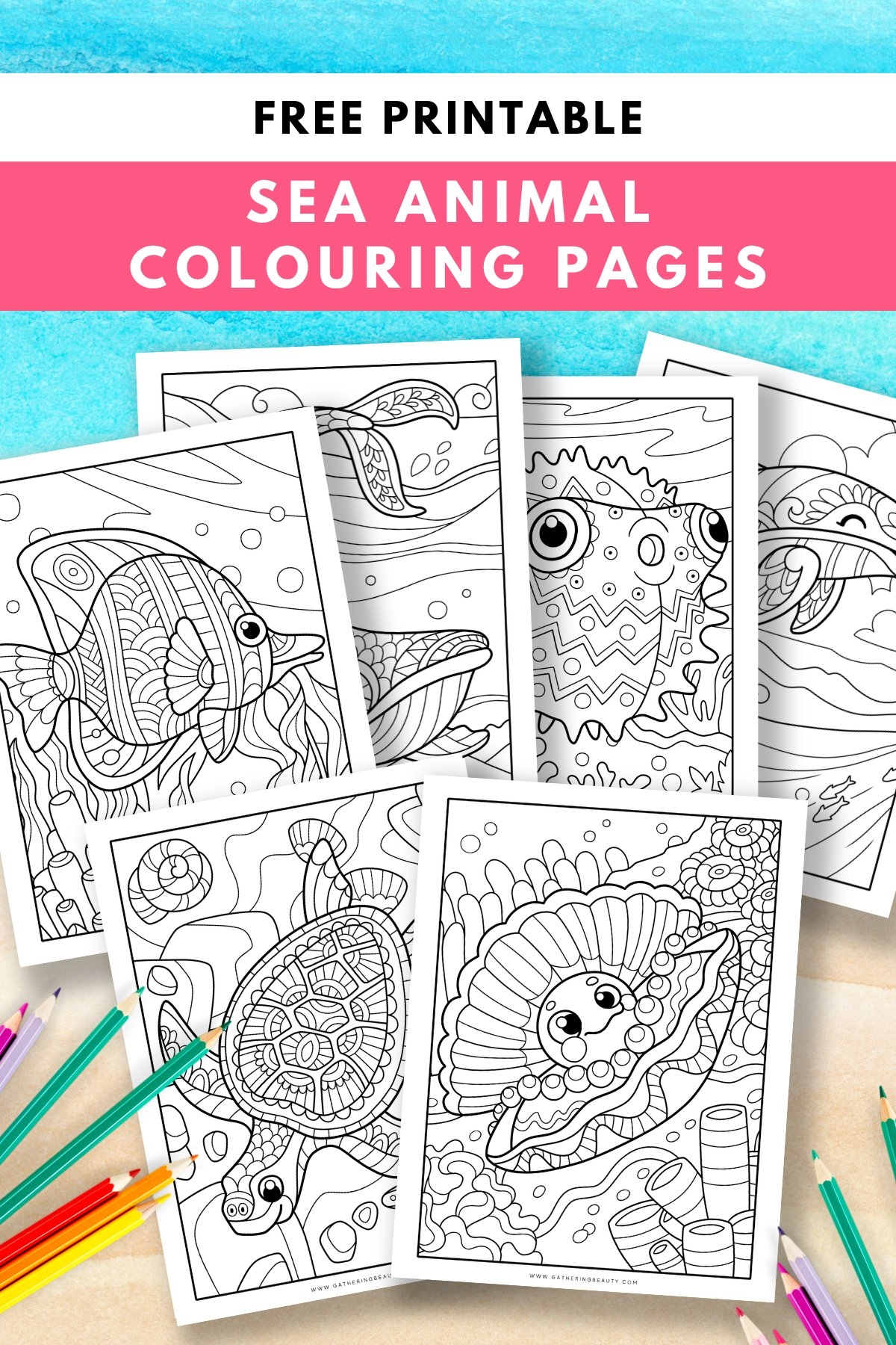 free sea animal coloring pages