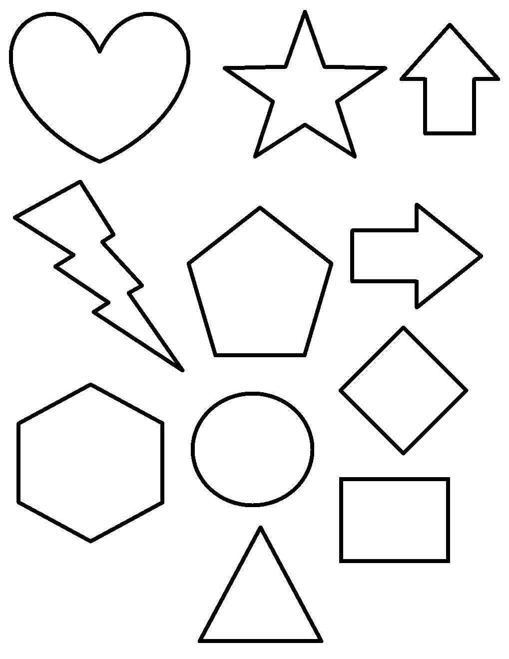 coloring pages for preschoolers shapes