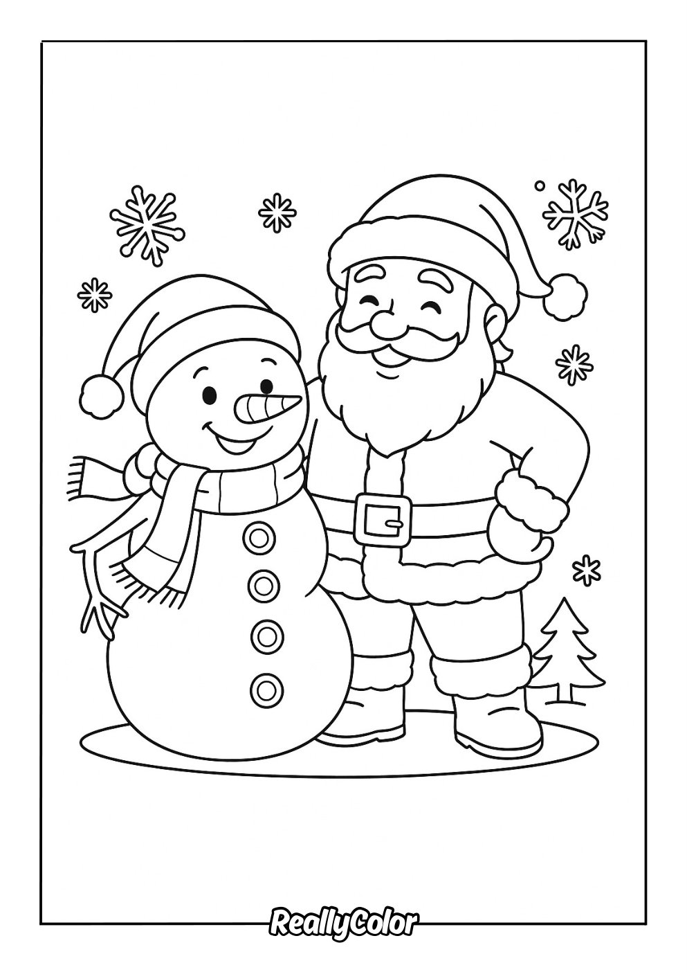 snowman coloring page