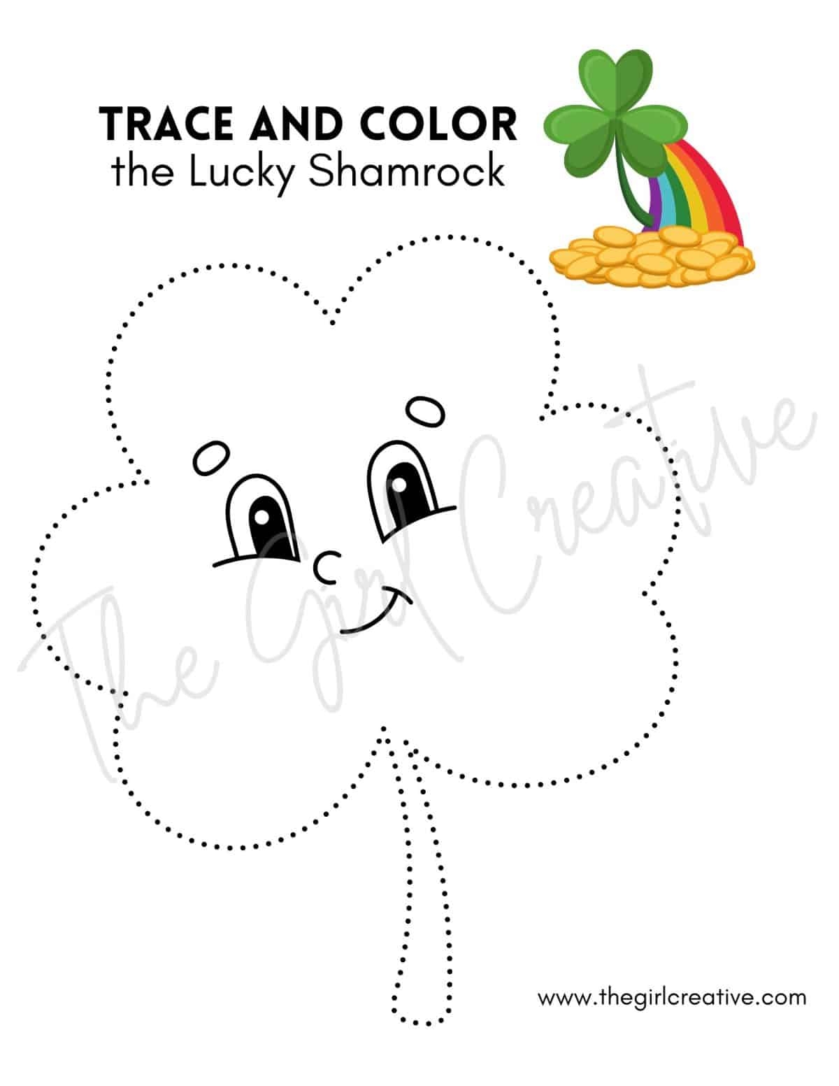 preschool shamrock coloring page