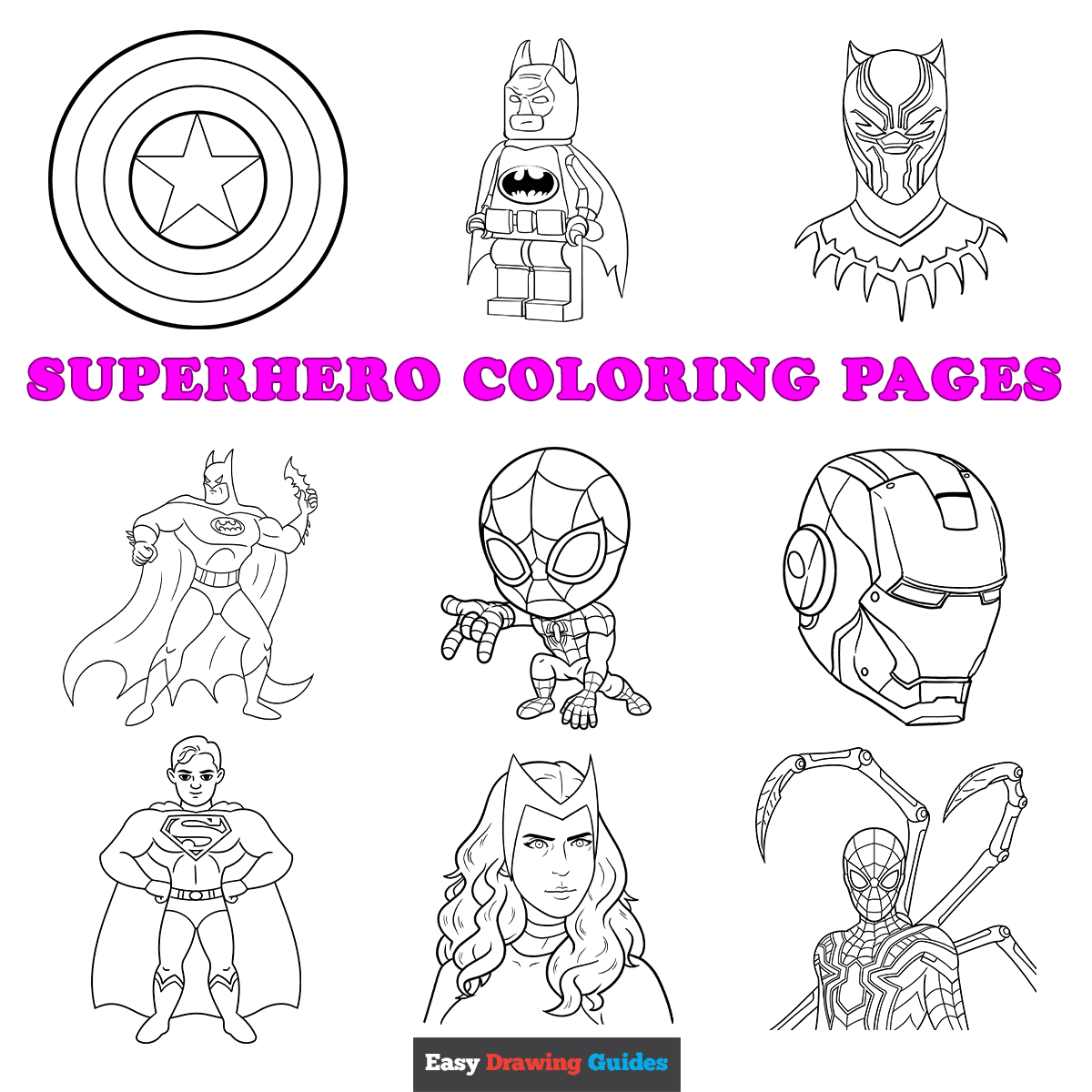 superhero coloring pages for preschoolers