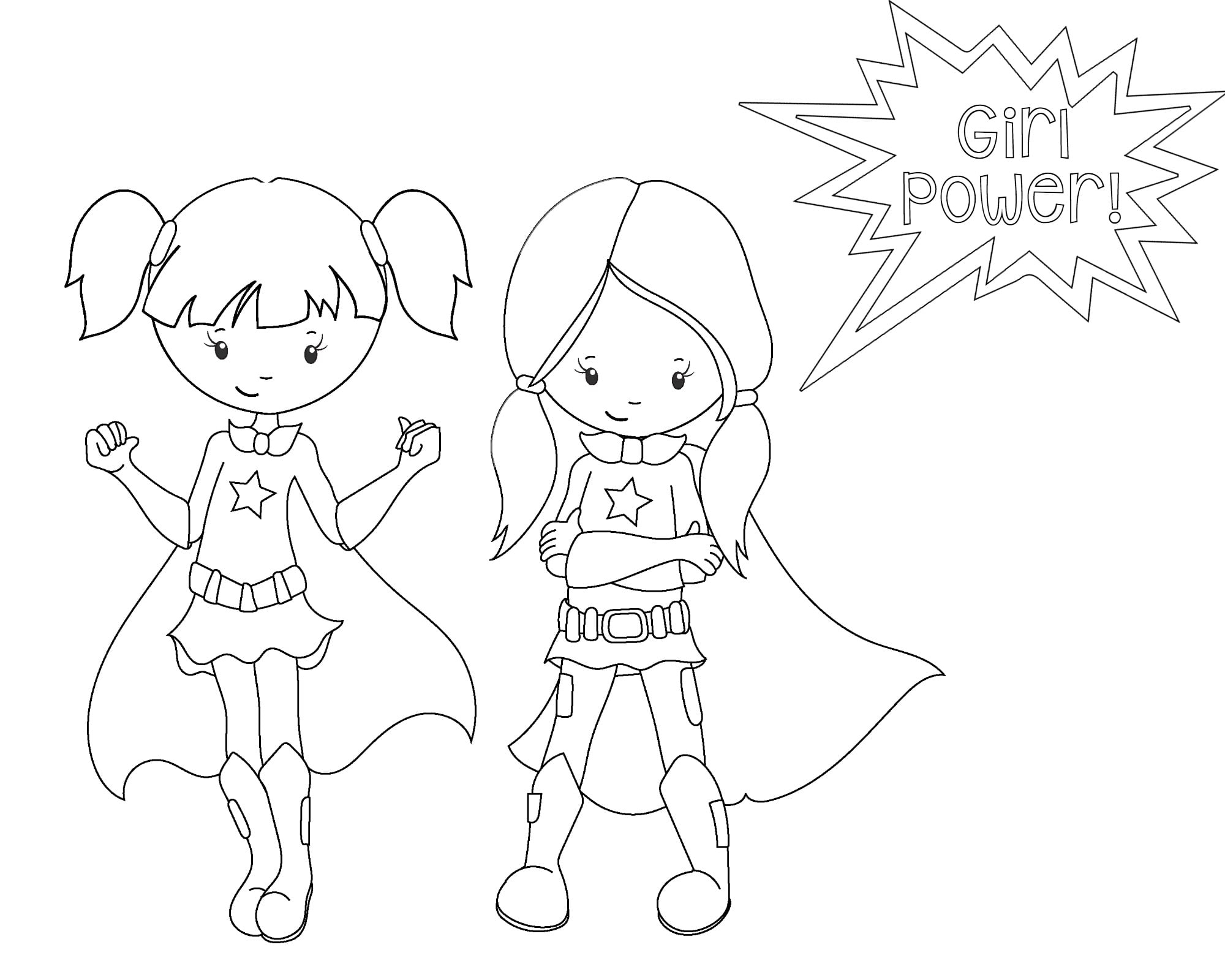 preschool superhero coloring pages