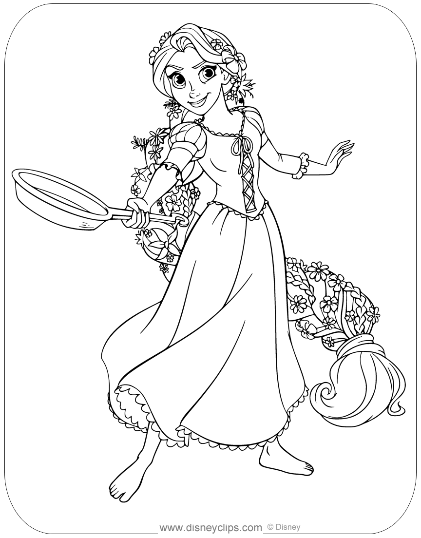 rapunzel coloring page