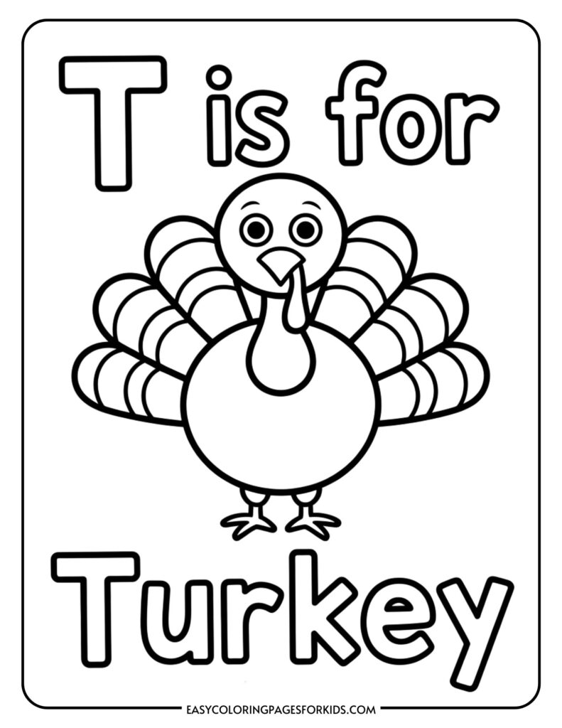 turkey preschool coloring pages