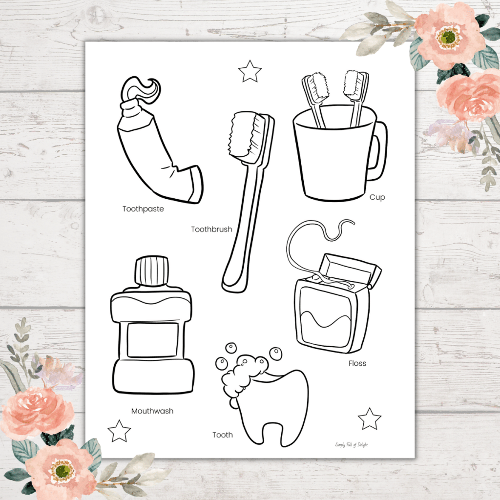 Free Printable Tooth Coloring Pages Dental Activity Simply Full Of Delight