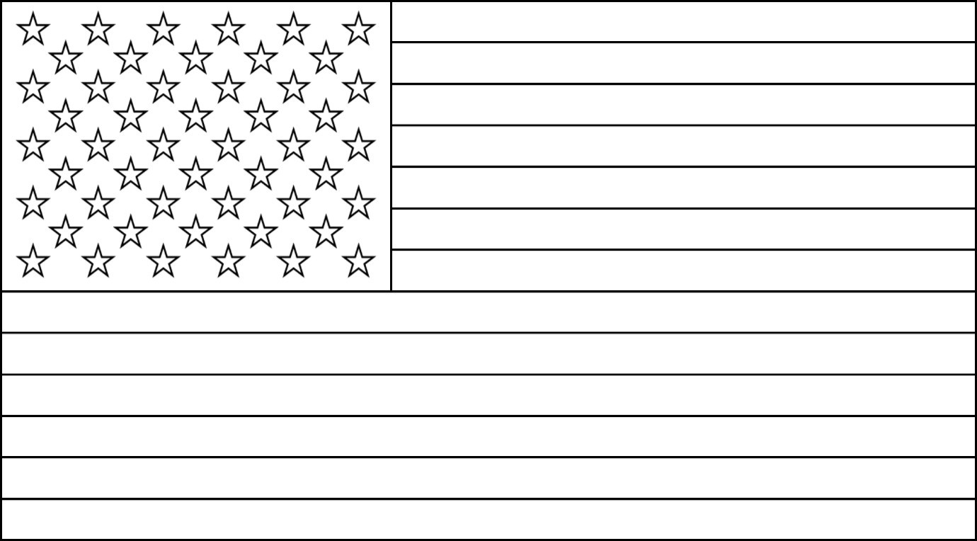 american flag coloring page for preschool