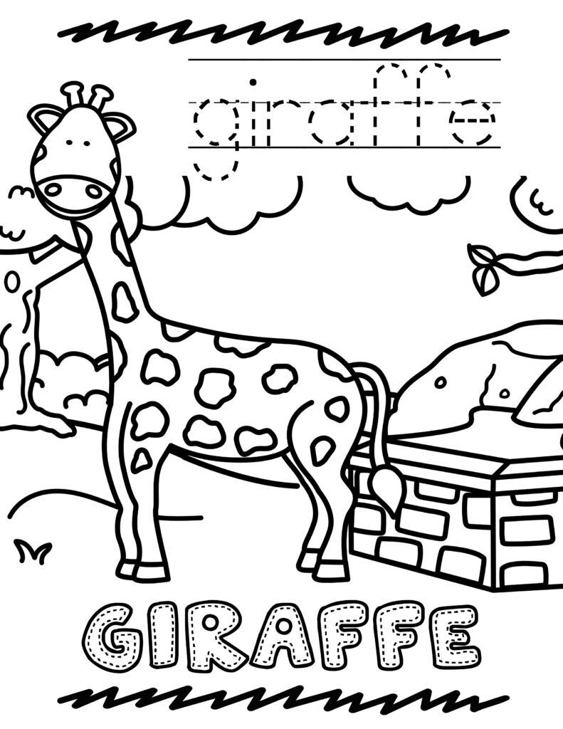 FREE Printable Zoo Animal Coloring Book For Kids Sunshine Whispers