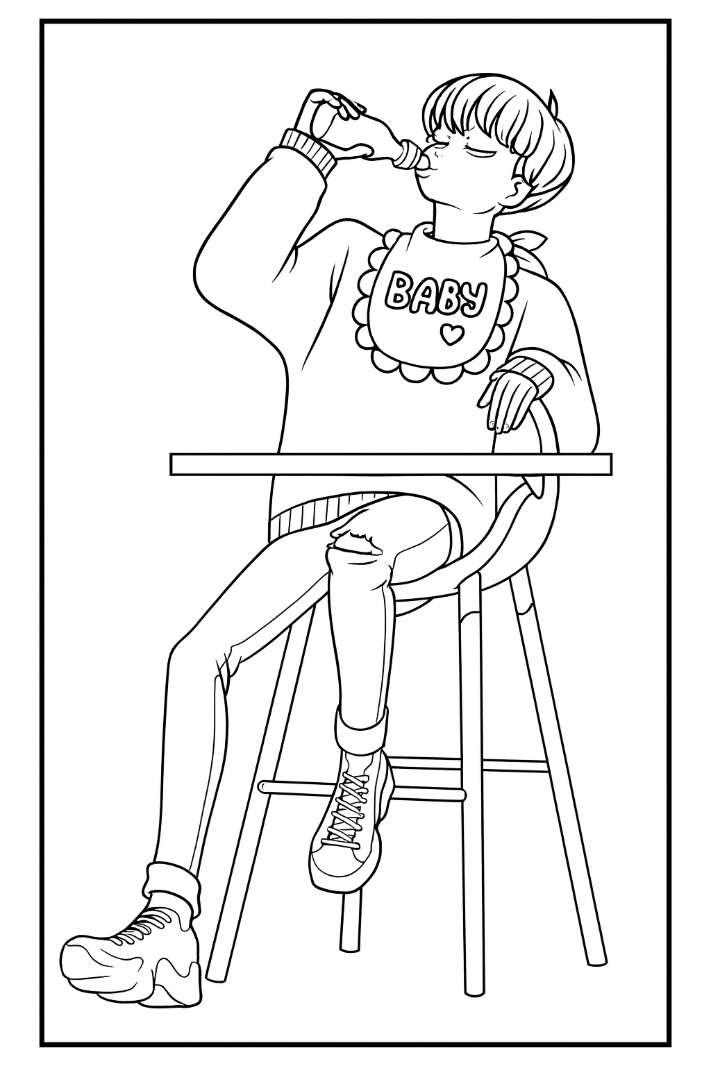 saja boys coloring pages