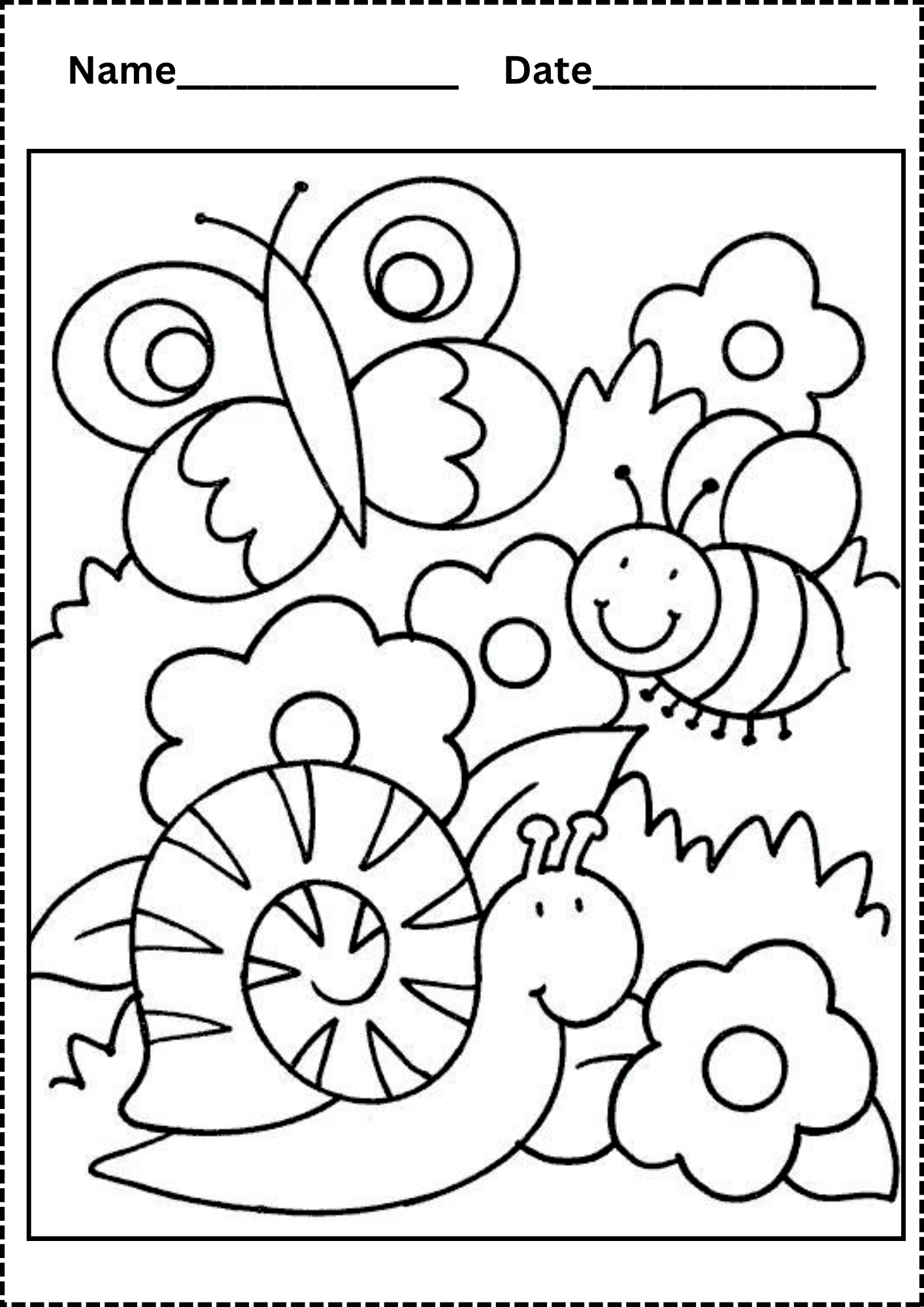 coloring pages spring