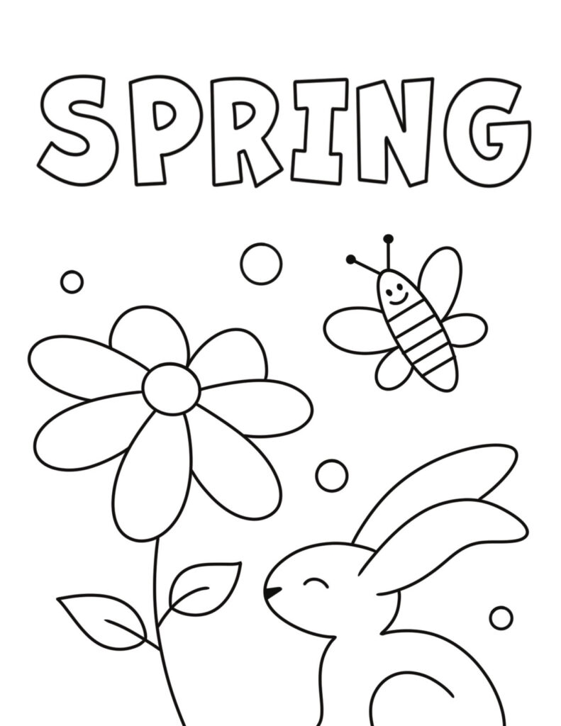 Free Spring Coloring Pages For Kids The Hollydog Blog