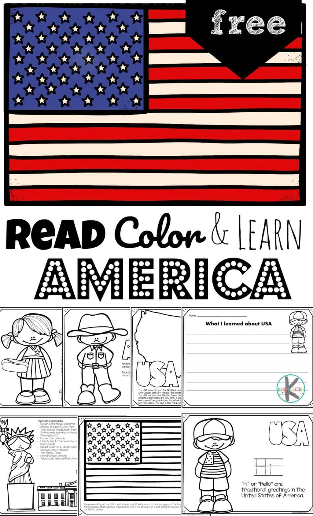 preschool american flag coloring page