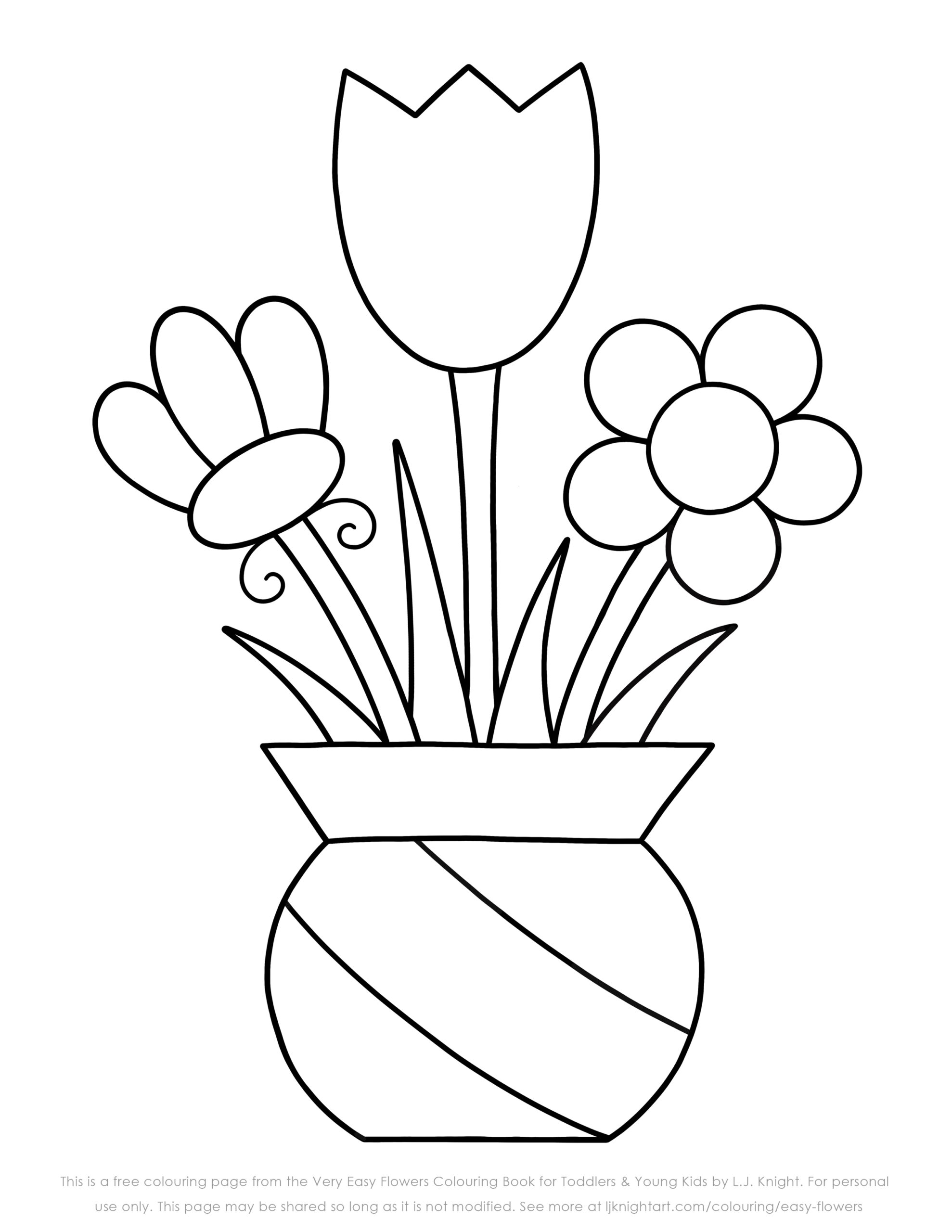 flower coloring pages preschool