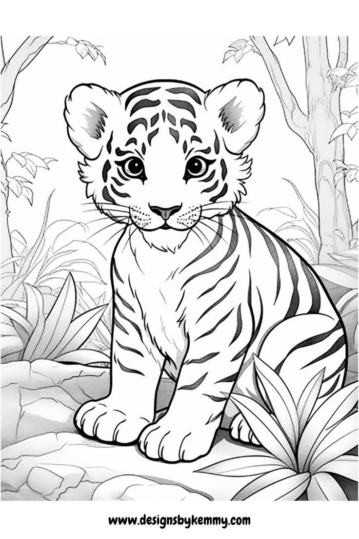 Free Wild Animals Coloring Page Cute Animals Coloring Pages Designs By Kemmy