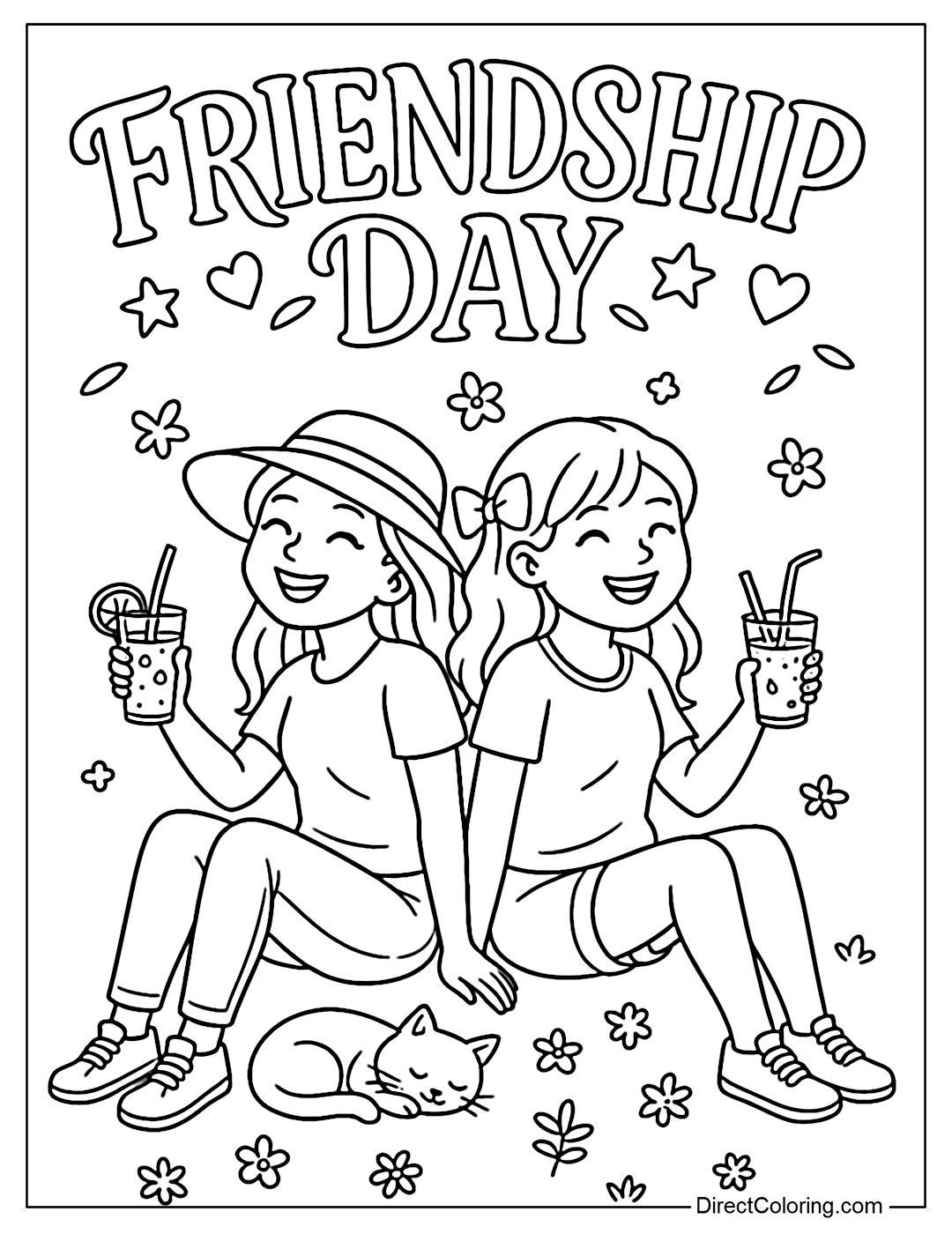 friendship coloring pages for preschoolers