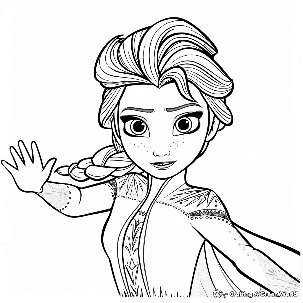 disney elsa coloring pages