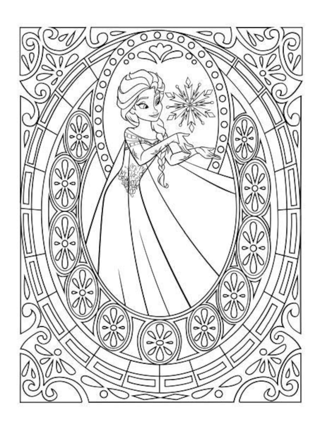 Frozen 20 Colouring In Pages Ready To Download Etsy