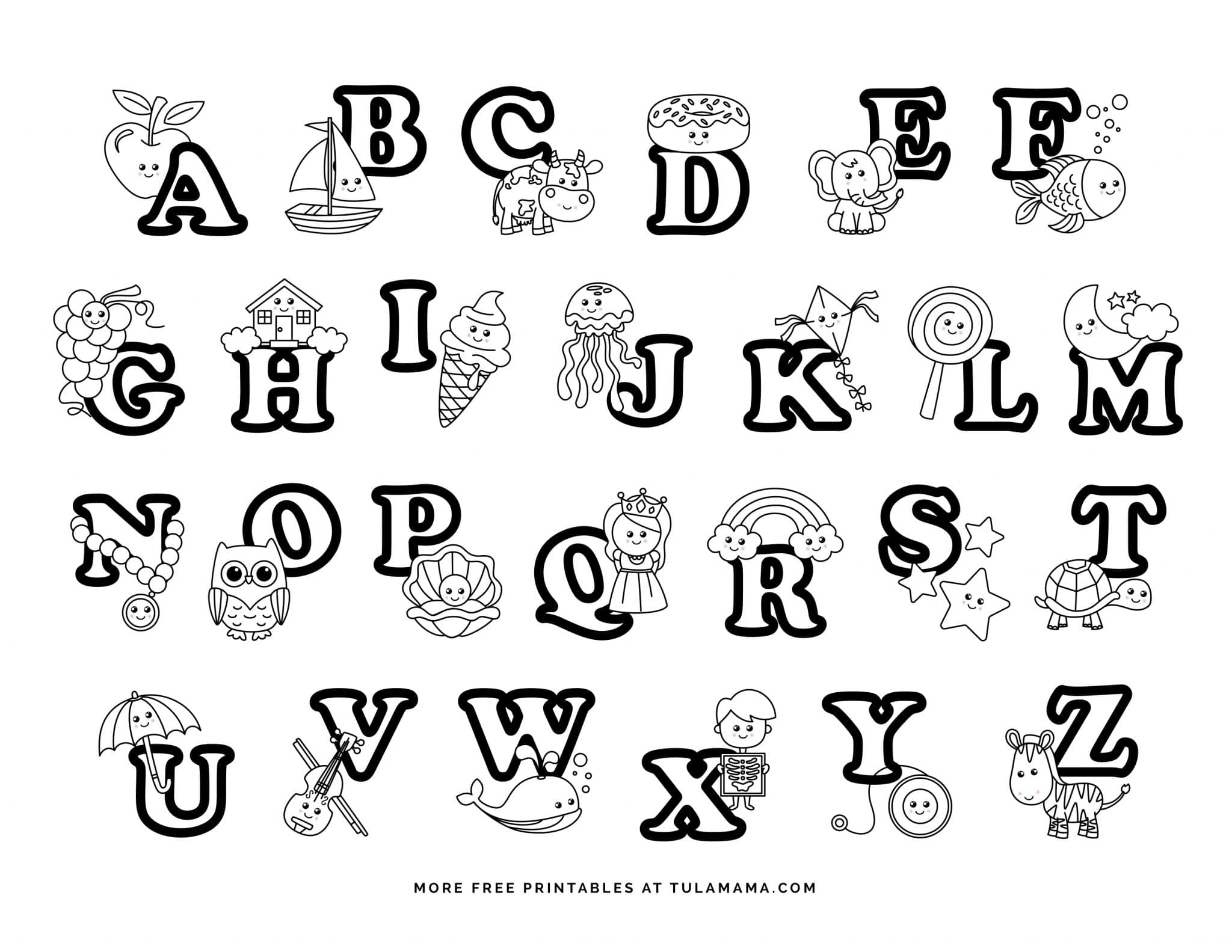 abc coloring pages