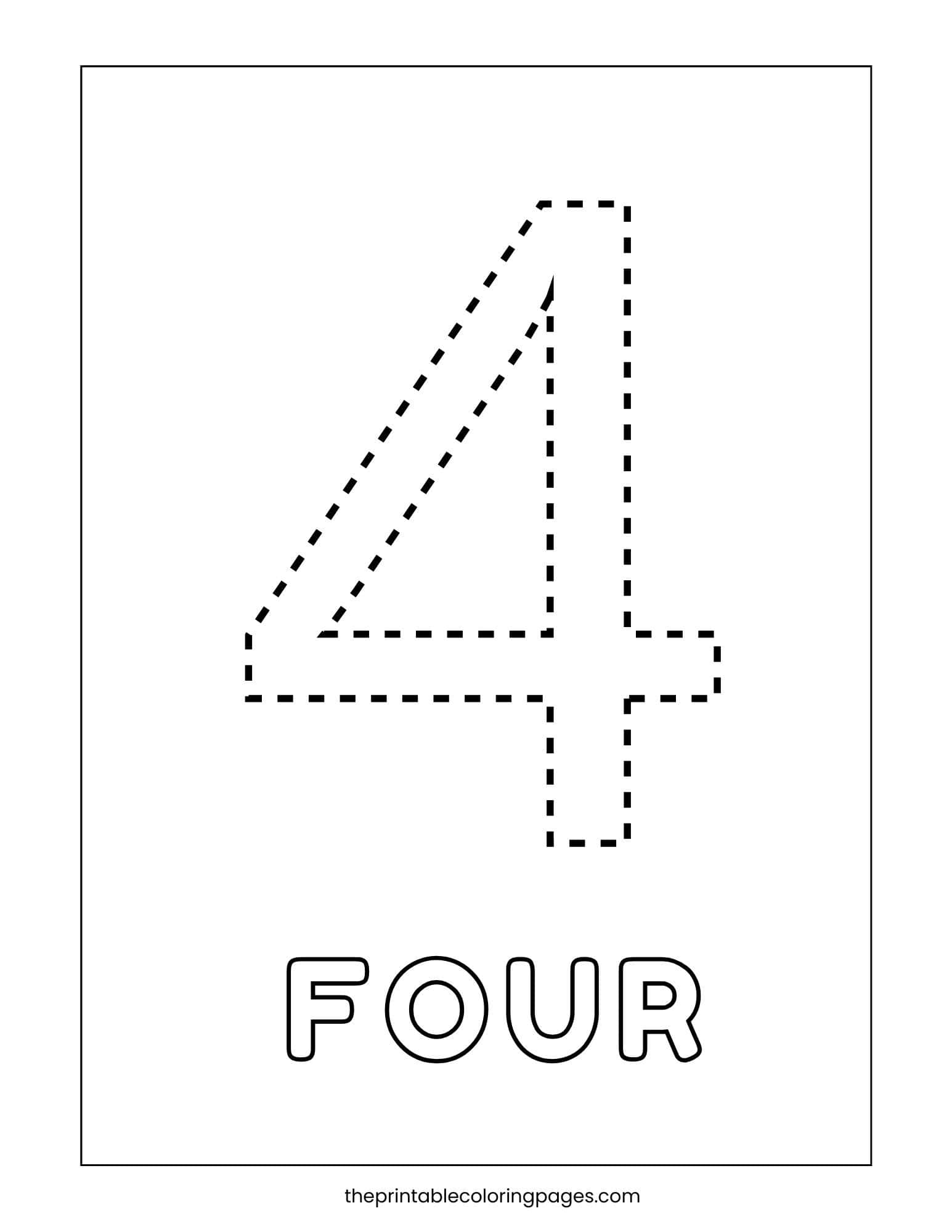 Fun And Educational Number 4 Coloring Sheets For Kids The Printable Coloring Pages