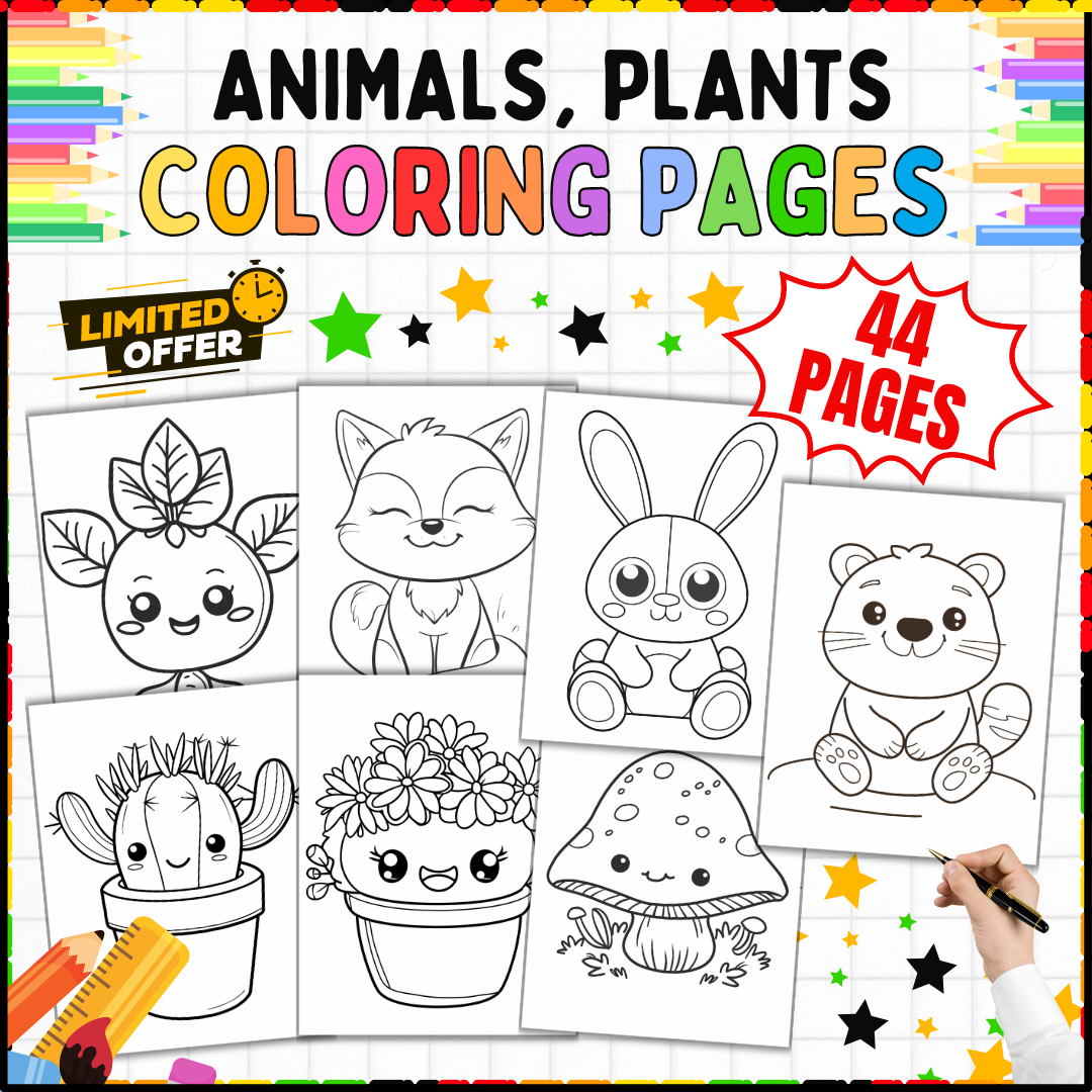 Fun Animal Plant Coloring Pages For Kids Printable Worksheets For PreK 3 Made By Teachers