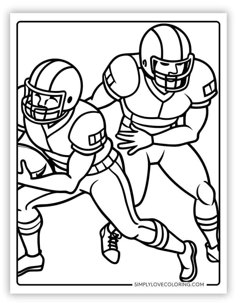 american football coloring pages