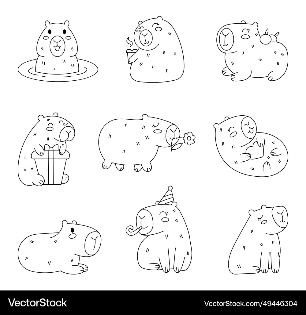 capybara coloring pages