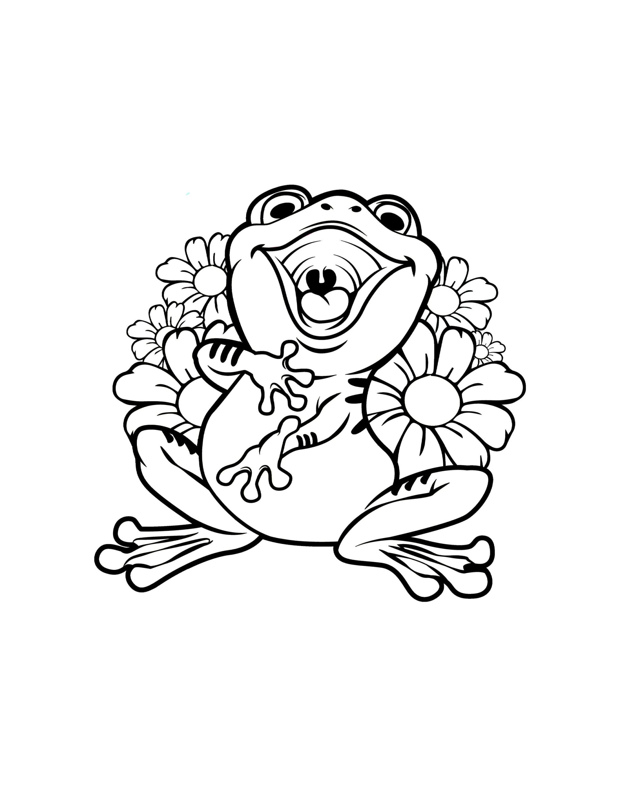 Funny I m Not Fat Frog Printable Frog Lovers Digital Download Frog Coloring Page Etsy