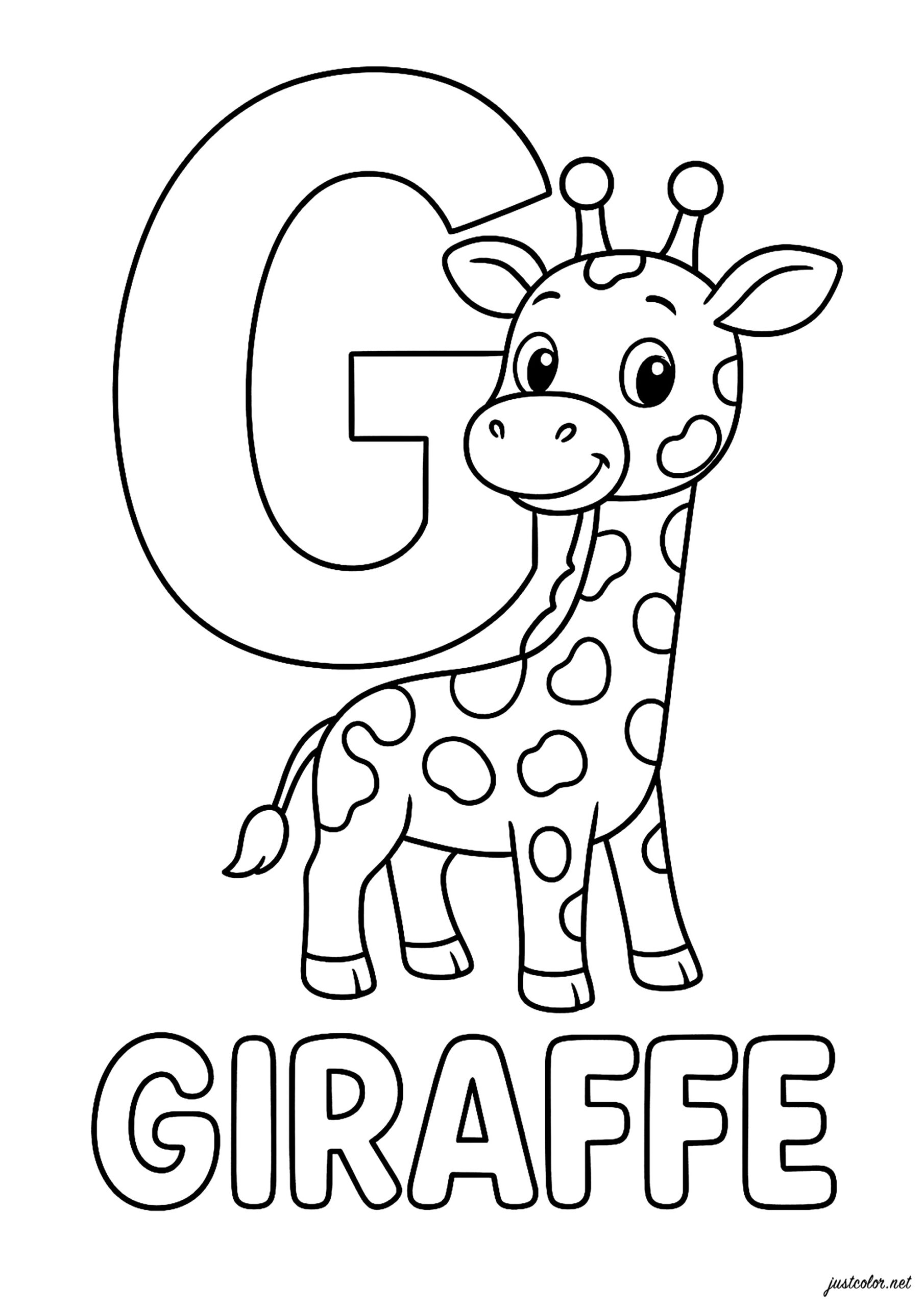 preschool letter g coloring pages