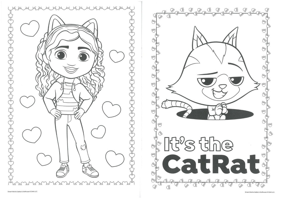 gabby's dollhouse coloring pages